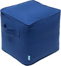 QILLOWAY Indoor/Outdoor Inflatable Stool, Ottoman Pouf Cube 16", All Weather by QILLOWAY