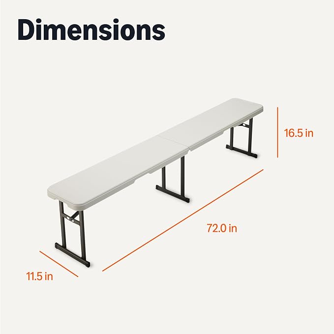 Amazon Basics 6ft Foldable Bench - Image 2