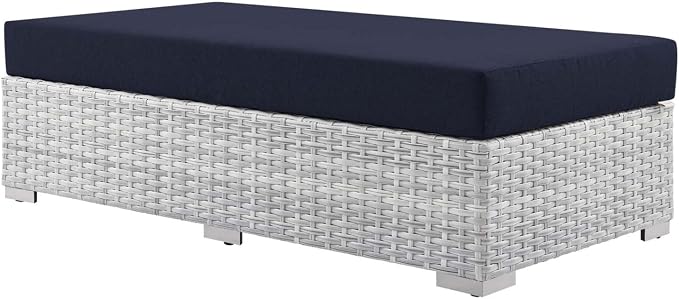 Modway EEI-4308-LGR-NAV Ottoman, Light Gray Navy by Modway