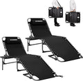 FUNDANGO Chaise Lounge Chair Outdoor, 5-Position Folding Tanning Chair by FUNDANGO
