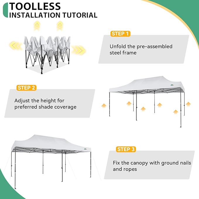 COBIZI 10x20 Heavy Duty Pop Up Canopy Tent - Image 5