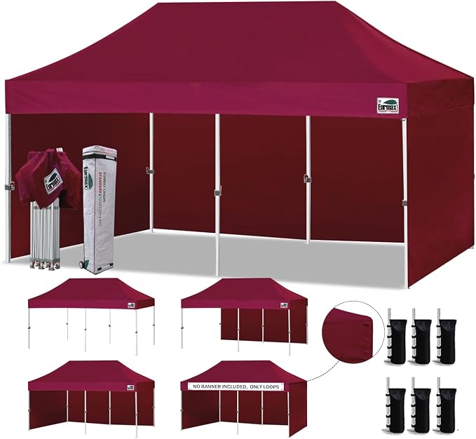 Eurmax USA 10'x20' Pop-up Canopy Tent Commercial Instant Canopies by Eurmax