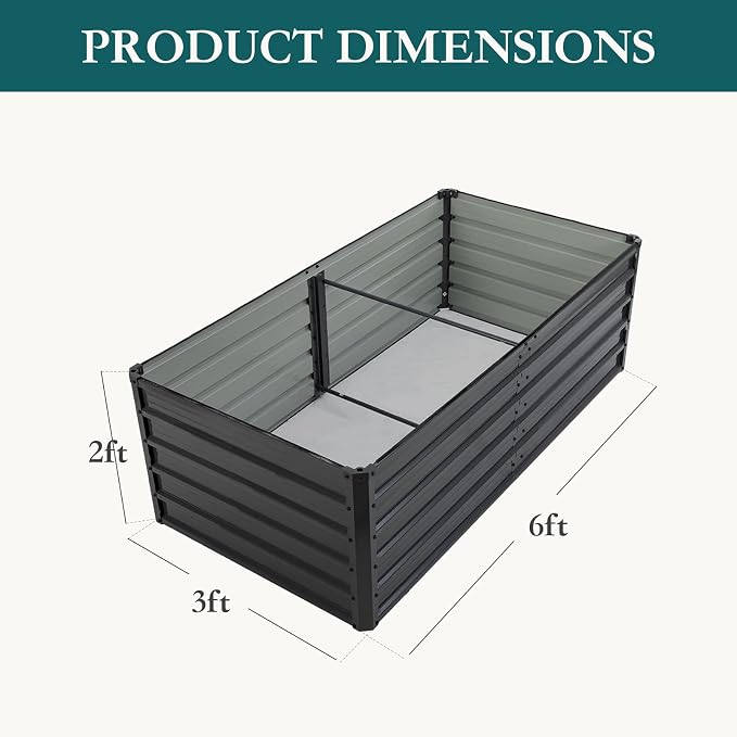 DUMOS Raised Garden Bed Outdoor, Large Metal Garden Bed - Image 2