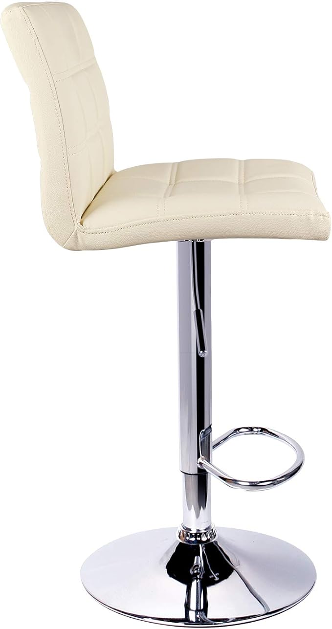 Leopard Modern Square PU Leather Adjustable Bar Stools - Image 6