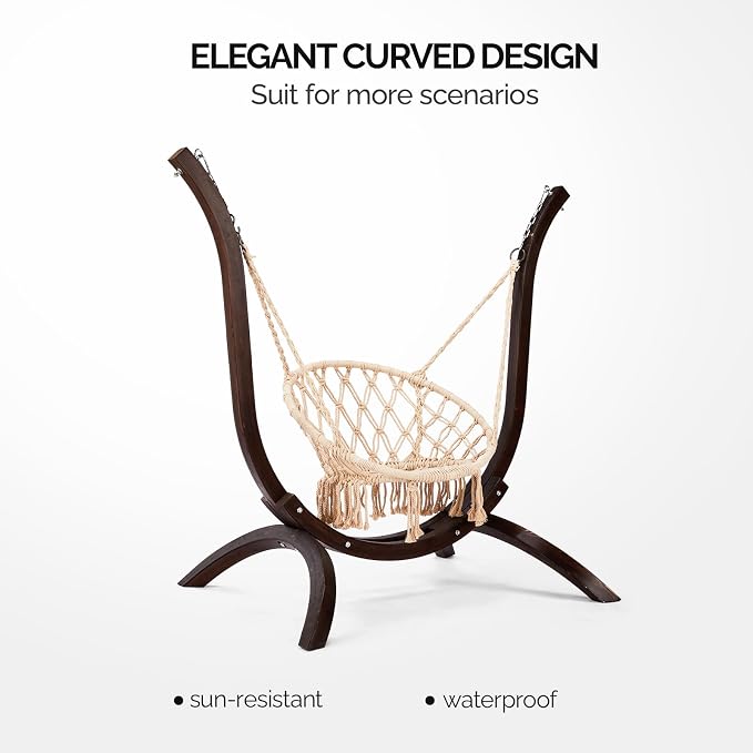 Outvita Solid Wood Hammock Stand - Image 6