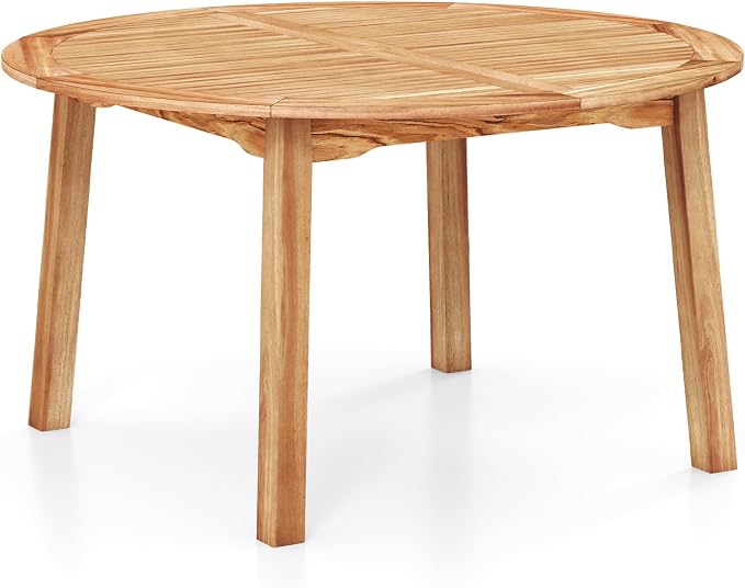 Tangkula 53" Round Outdoor Dining Table - Image 9