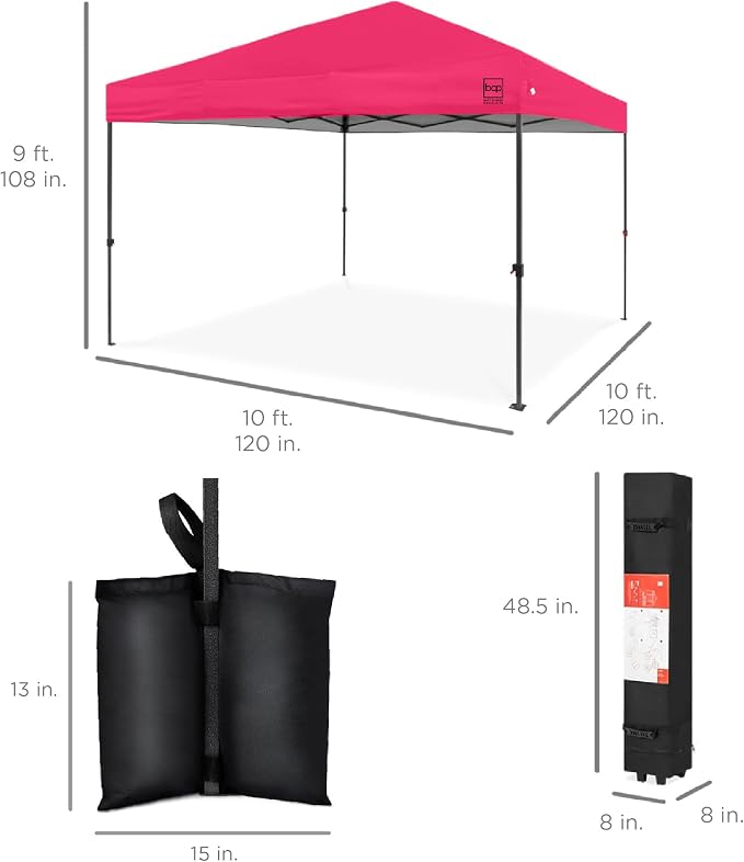 Best Choice Products 10x10ft Pop Up Canopy Tent, Outdoor Shade, 1 Person 1 - Image 9