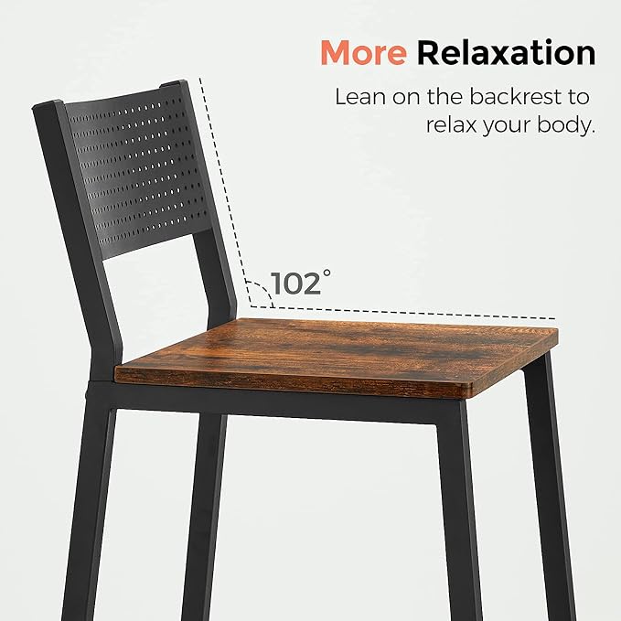 VASAGLE Bar Stools, Tall Bar Stools - Image 9