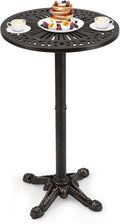 COSTWAY 24" Patio Round Bar Table, 41.5" Pub Height Cast Aluminum High Top Table by COSTWAY