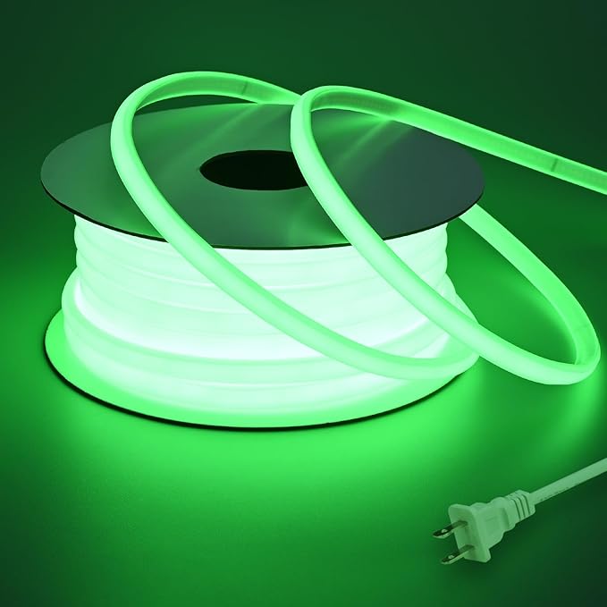 AC 110V COB LED Strip Lights Outdoor Waterproof 65.6ft, IP65 Flexible Cuttable by BENLUN