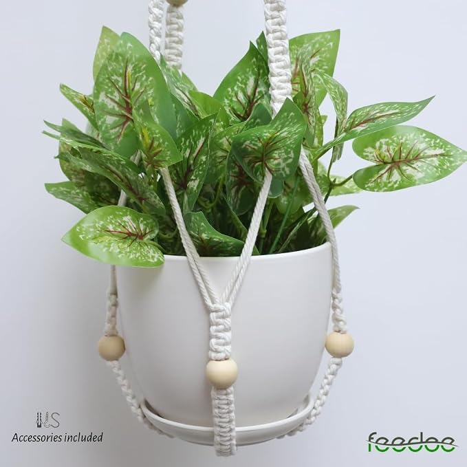 feedee Macrame Plant Hanger, Hanging Planters - Image 6