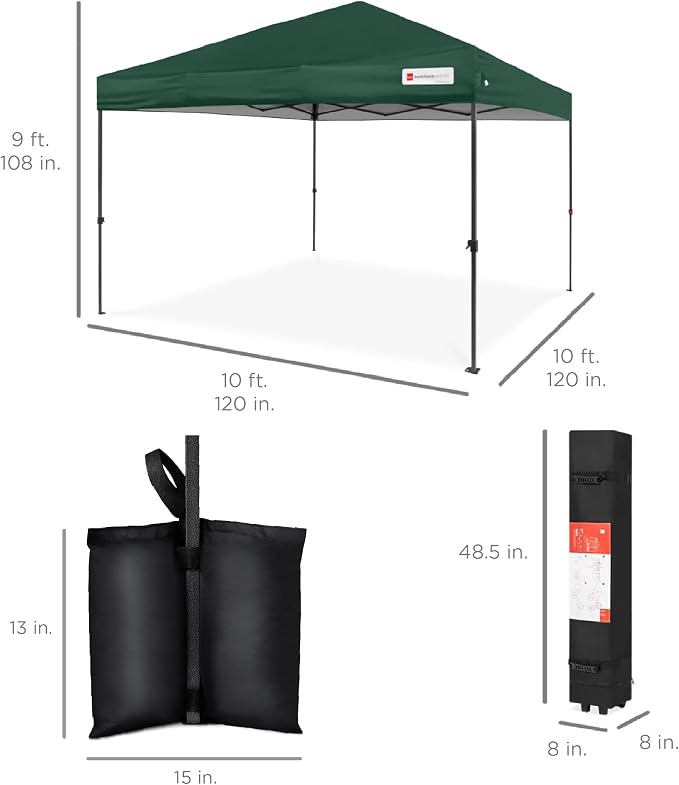 Best Choice Products 10x10ft Pop Up Canopy Tent, Outdoor Shade, 1 Person 1 - Image 9