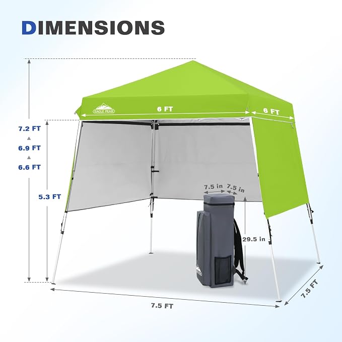 EAGLE PEAK Day Tripper 8x8 Aluminum Super-Lightweight Slant Leg Pop Up Canopy - Image 3