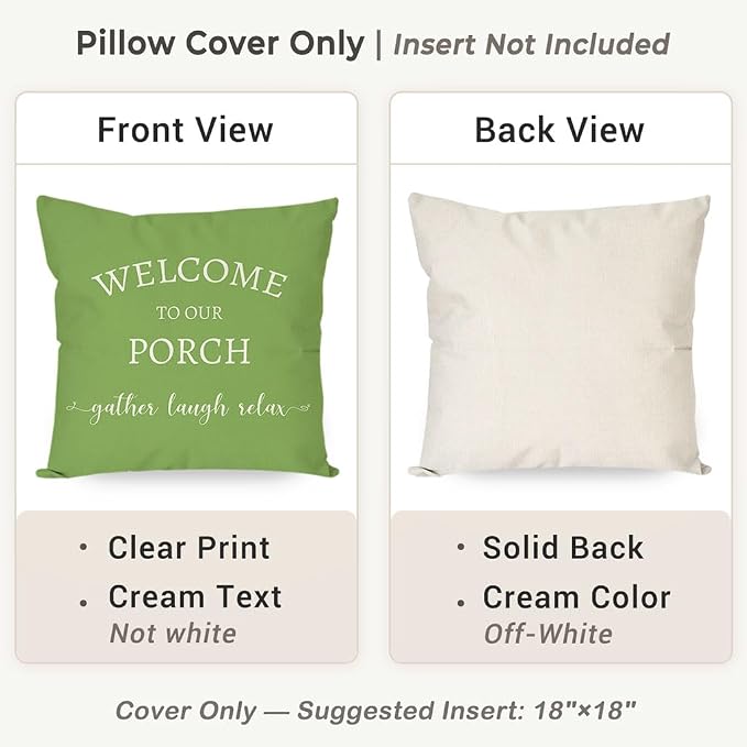 PANDICORN Welcome to Our Porch Stay Awhile Outdoor Decorative Throw Pillow - Image 4