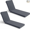 Chaise Lounge Cushions Outdoor Set of 2 by SUMMSUN