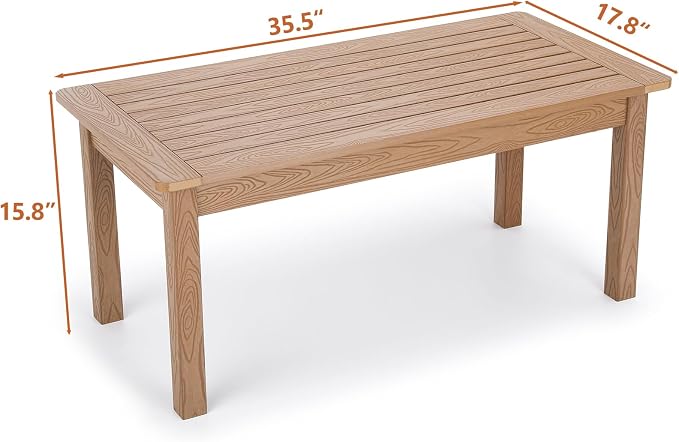 Stoog HIPS Outdoor Patio Dining Set, 4-Piece All-Weather Garden Bench, Chairs - Image 5