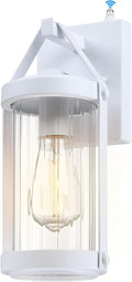 LONEDRUID Dusk to Dawn Sensor Outdoor Wall Sconce Lighting White Exterior Porch by LONEDRUID