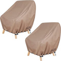 ULTCOVER Waterproof Patio Chair Cover 2 Pack Outdoor Lounge Deep Seat Single by ULTCOVER