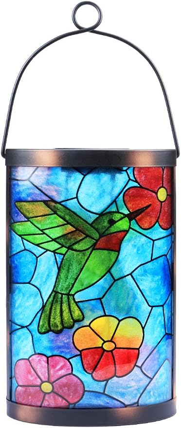 Hanging Solar Lantern Outdoor Decorative Waterproof LED Solar Hummingbird by MUMTOP