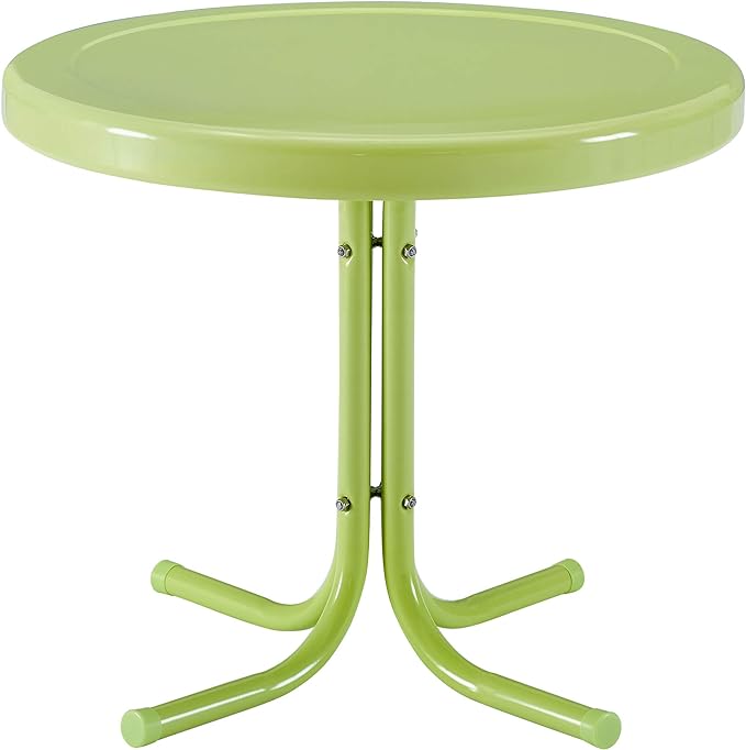 Crosley Furniture Griffith Weather Resistant Retro Metal Outdoor Side Table by CrosleyFurniture
