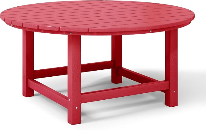 WestinTrends Malibu Low Outdoor HDPE Round Patio Coffee Table - Image 7