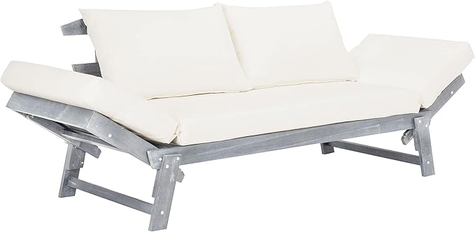 Safavieh PAT6745A Outdoor Collection Tandra Grey Modern Contemporary Daybed Day - Image 4