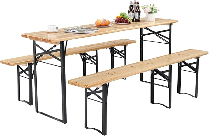 VINGLI 70 Inch Folding Picnic Tables by VINGLI