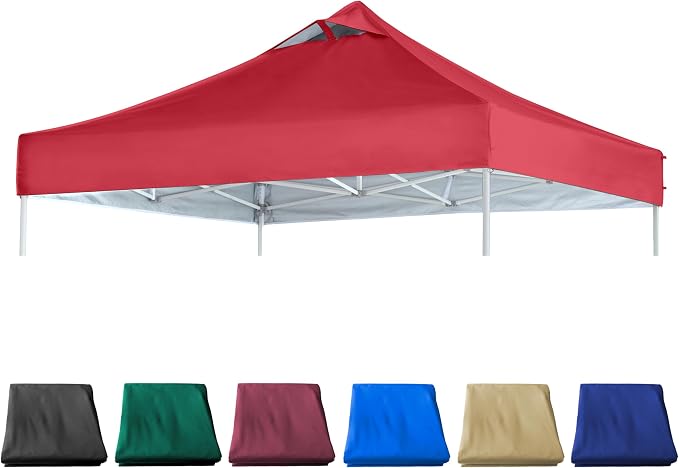 Red Commercial Replacement Canopy Top by JANCANOPY