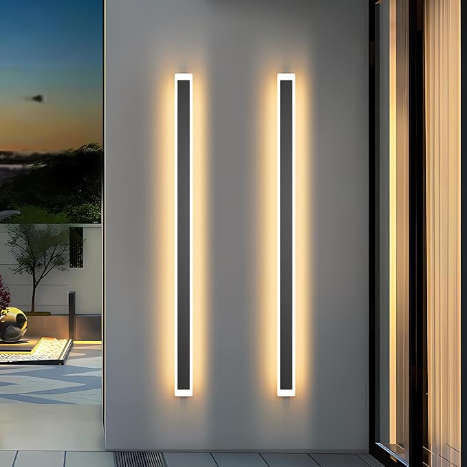 2 Pack 56.3In Long Outdoor Lights, IP65 Waterproof Modern Exterior Lighting by Coinmit