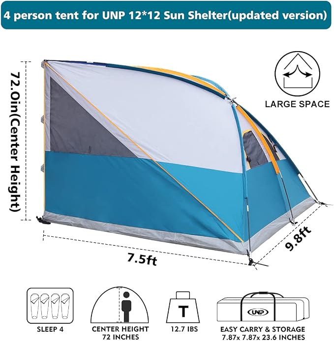 UNP Camping Cube | Pop Up Canopy Side Tent - Image 2