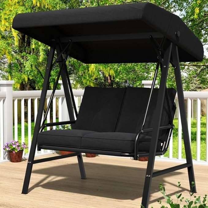 AECOJOY 2-Seat Outdoor Patio Swing Chair by AECOJOY