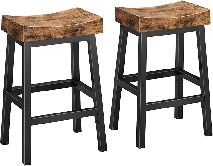 Rustic Bar Stools, 24 Inch Barstools Set of 2, Counter Height Stool by Unknown