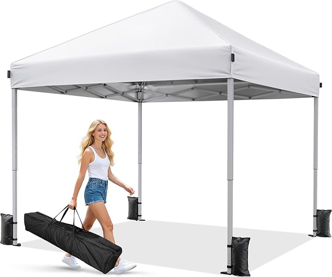 10x10 Pop Up Canopy Tent, Instant Setup Portable Canopy by Driftalia