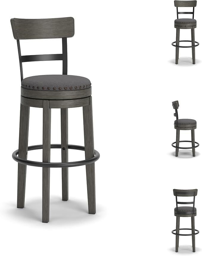Signature Design by Ashley Caitbrook Casual Farmhouse Tall Upholstered Swivel - Image 7