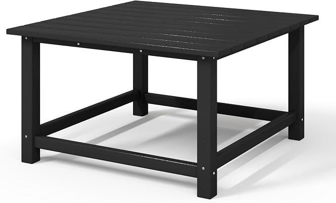 WestinTrends Malibu Low Outdoor HDPE Square Patio Coffee Table - Image 9