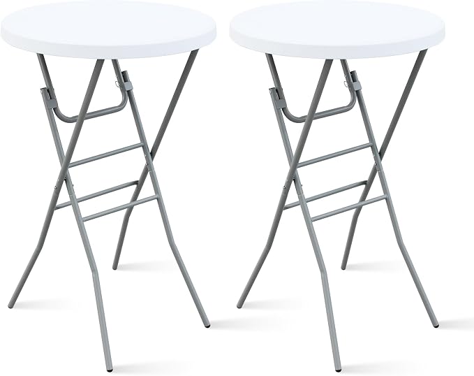 28” Round Folding Bar Table, High Top Cocktail Table by OutdoorOasisFurniture