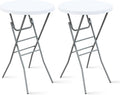 28” Round Folding Bar Table, High Top Cocktail Table by OutdoorOasisFurniture
