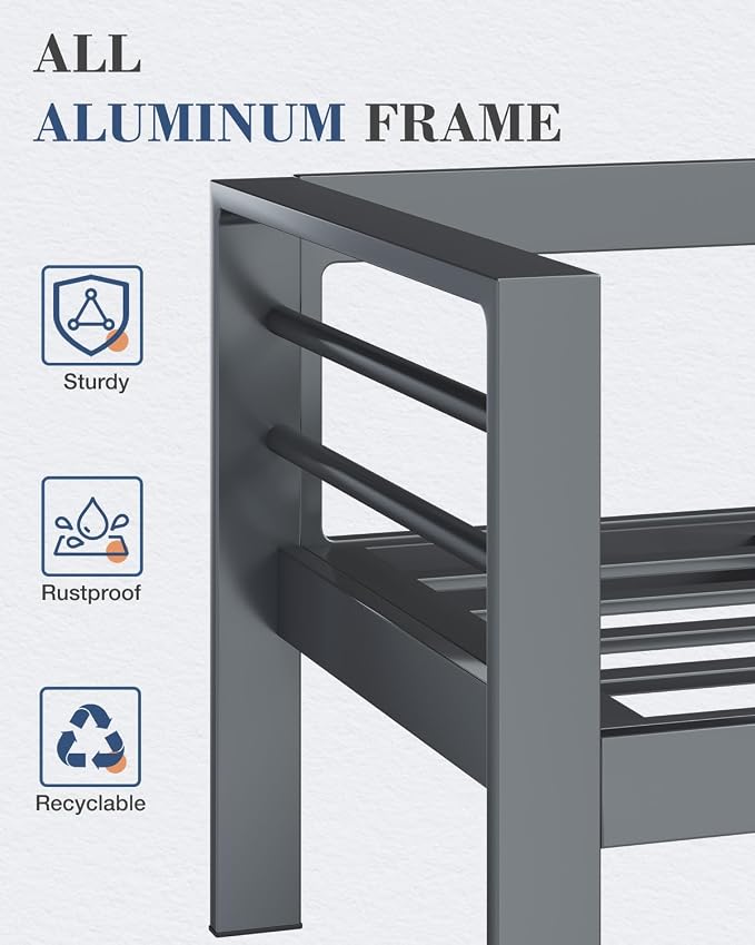 AECOJOY Aluminum Patio Furniture Armchair - Image 5