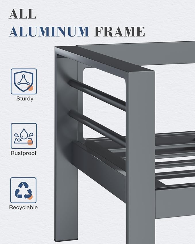 AECOJOY Aluminum Patio Furniture Armchair - Image 5