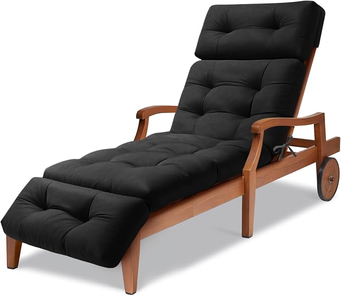 Outdoor Chaise Lounge Cushion Waterproof, 74.4x22x4.7 Inch Oxford Fabric by Unknown