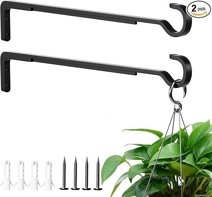 14 Inch 2 Pack Heavy Duty Outdoor Plant Hangers by saffruff