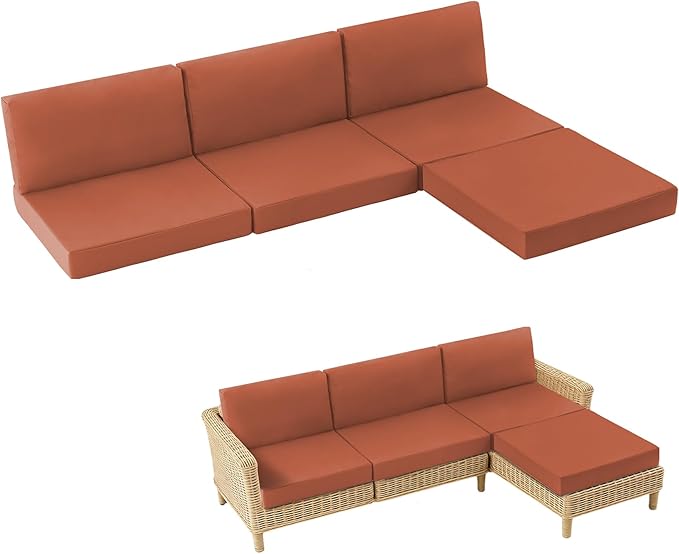 7-Piece Patio Furniture Cushions Set, Replacement Outdoor Cushions by MuaMelop