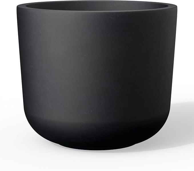 Kante Round Concrete Planter, 13.2 Inch Dia Classic Style Large Plant Pot by Kante