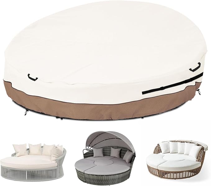 Heavy Duty 600D Waterproof Outdoor Daybed Cover by Krismile