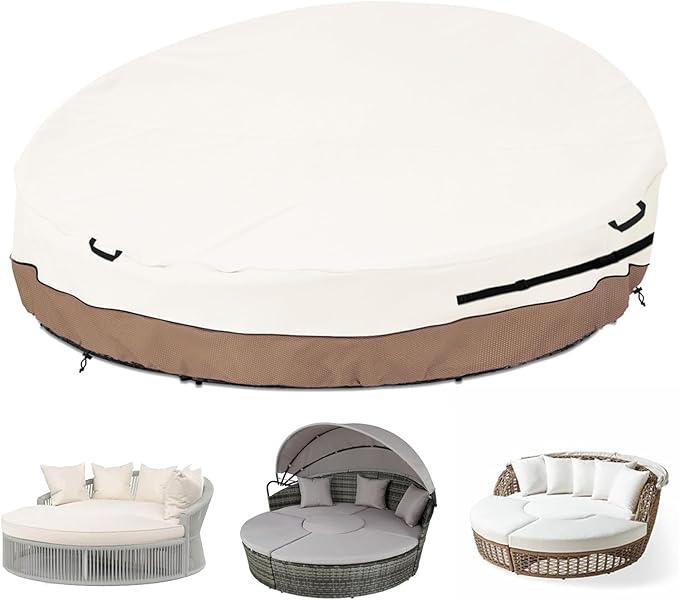 Heavy Duty 600D Waterproof Outdoor Daybed Cover by Krismile