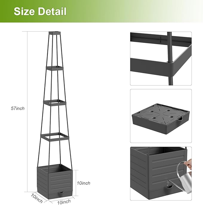 2 Pack Raised Garden Bed Tomato Planter - Image 2