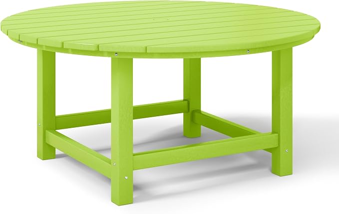 WestinTrends Malibu Low Outdoor HDPE Round Patio Coffee Table - Image 7
