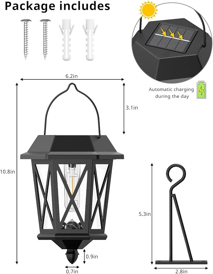 Solar Lanterns Outdoor Waterproof, Hanging Solar Lights - Image 3