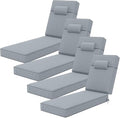 80 x 26 x 4 Inch Olefin Chaise Lounge Cushions, Lounge Chair Cushions by Unknown