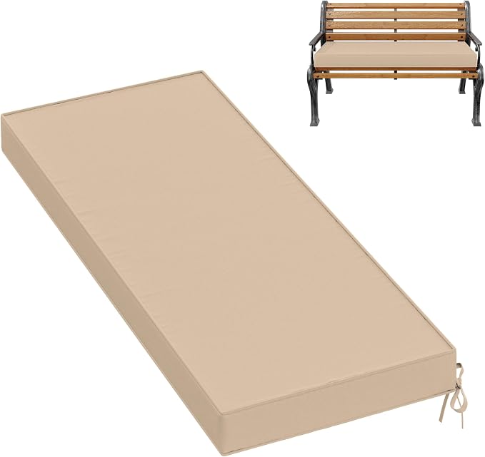 Premium Outdoor Bench Cushions for Patio Furniture 3.5inches Memory Foam Bench by Pakunoda